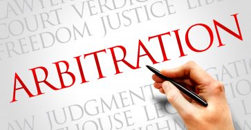 Arbitration word cloud concept